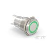 Alcoswitch AV19 SPL 5A FIX RING LED GREEN 12V AV1911R612Q04